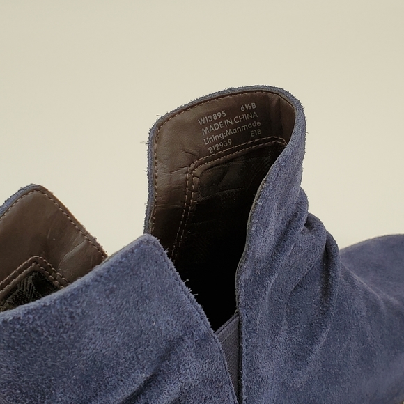Cole Haan Blue Suede Slouch Alayna Ankle Boots - Picture 9 of 10